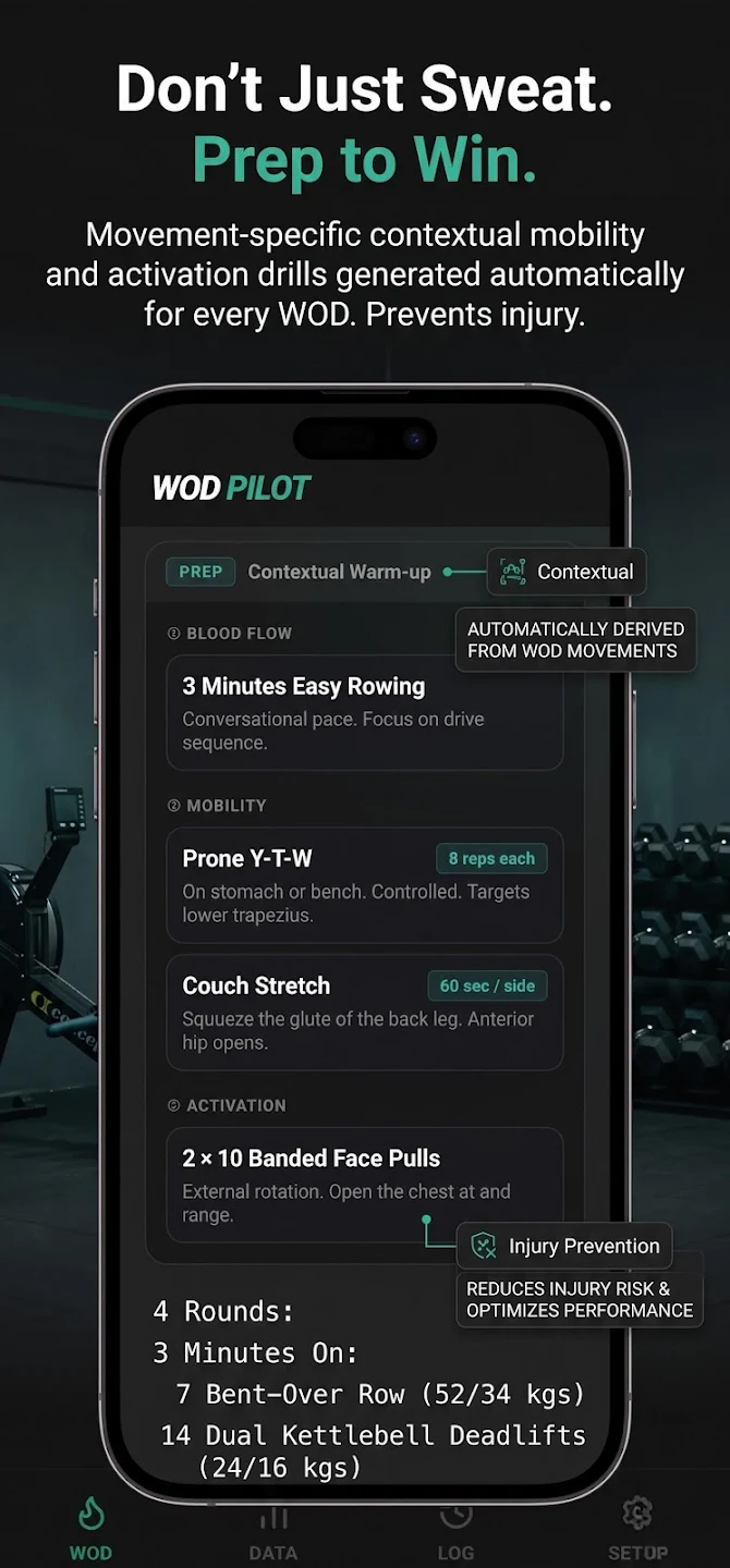 WODPilot contextual warm-up and mobility prep