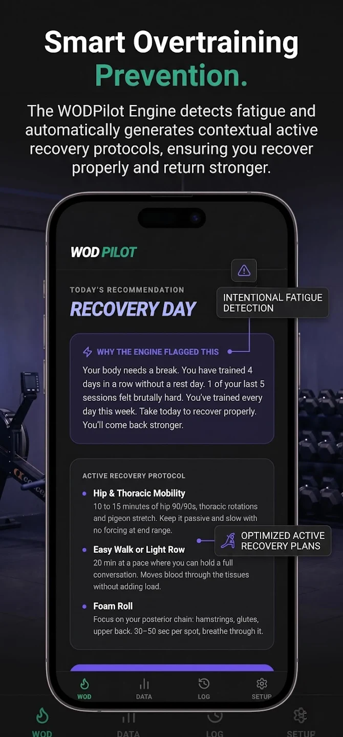 WODPilot smart recovery day detection